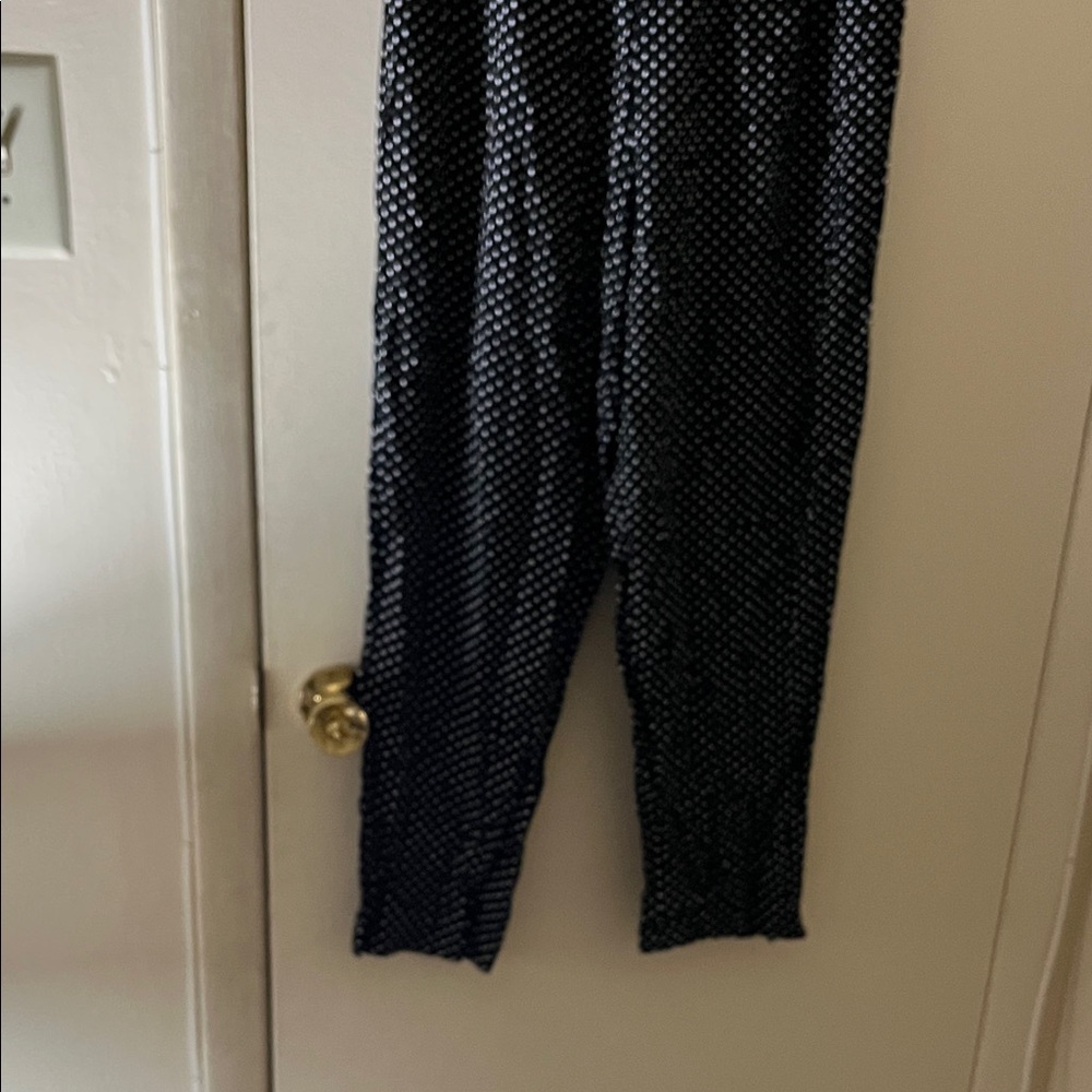 Black and White Polka Dot Women's Trousers